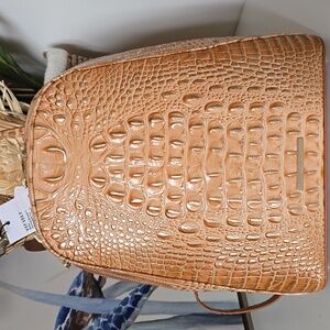 NWT🫦 Brahmin Nola Backpack Honey Brown Melbourne Leather